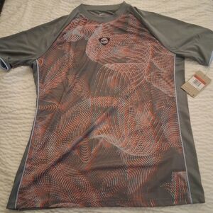 Men's Gray and Red Football Shirt